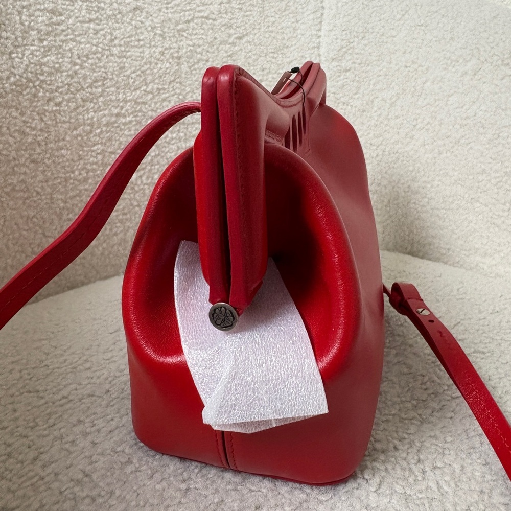 Alexander McQueen Women's The Peak Bag Mini in Welsh Red - Picture 7 of 11